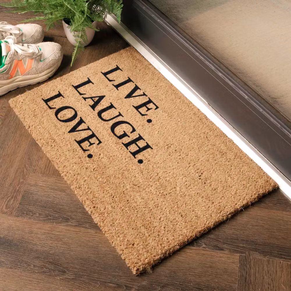 Artsy Mats Live Laugh Love Doormat in Black and Brown, W/D: 60 x 40 cm – 2