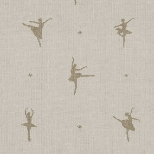 ANTE DECOR Ballerinas Printed Cotton Fabric for Children in Cream and Beige