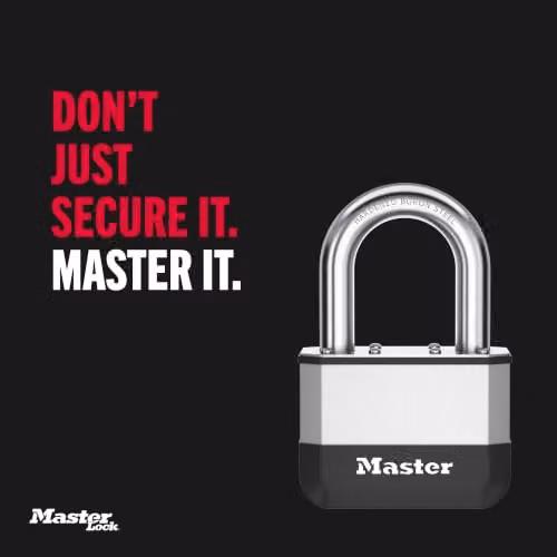 Master Lock Elite Laminated Steel Padlock in Black – 7