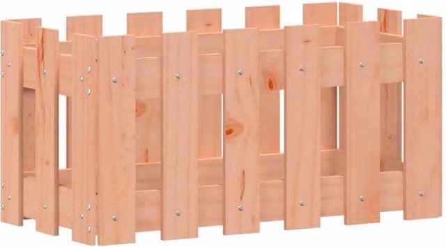 Berkfield Home Beige Wooden Garden Planter Tub, W/D/H: 60 x 30 x 30 cm