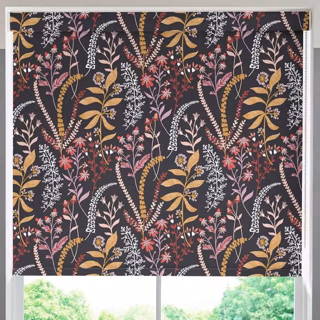 Bontane Sunset Translucent Made to Measure Roller Blind in Multicolour Floral Design