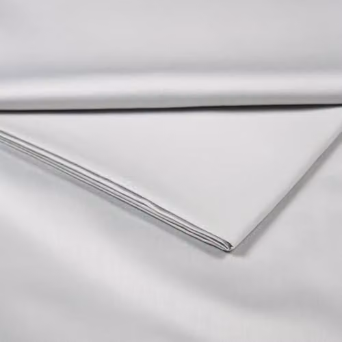 Christy 400TC Luxury Cotton Sateen Double Flat Bed Sheet in Grey, W/D/H: 140 x 200 cm