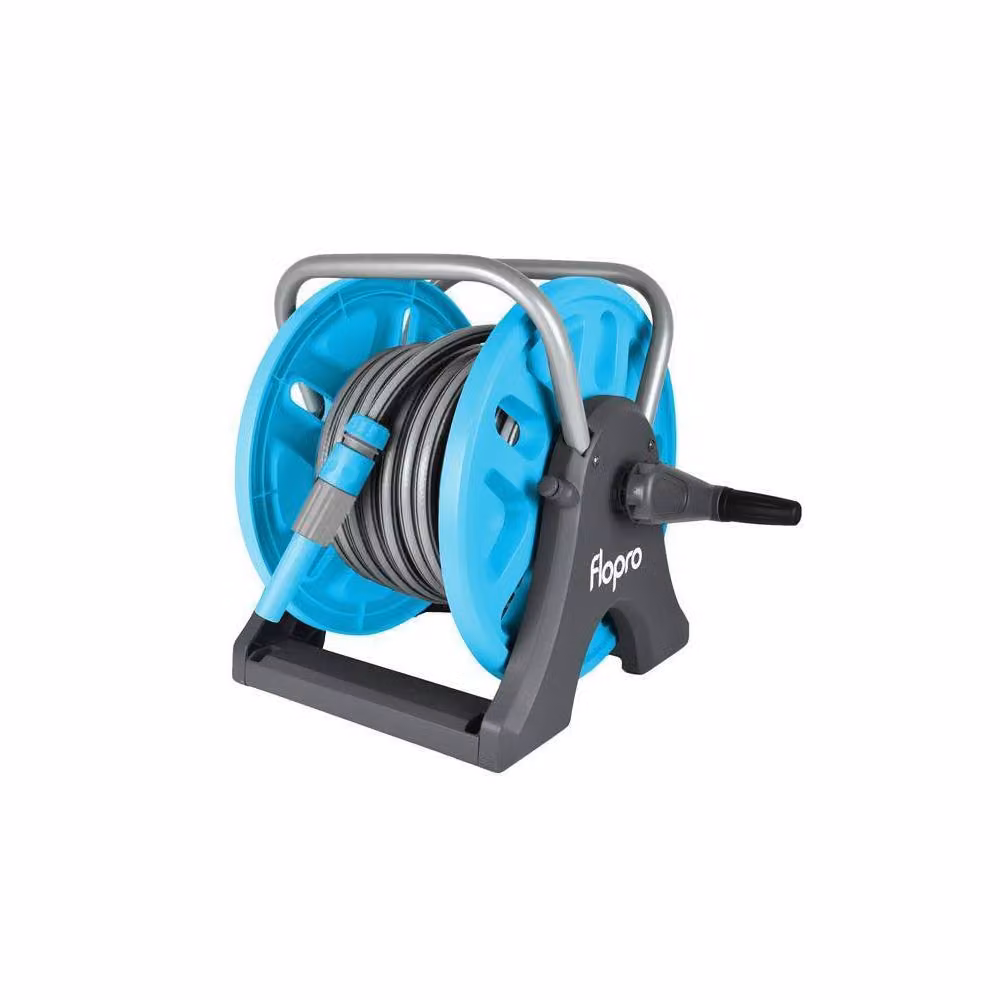 Flopro NeverKink EasyReel Complete Hose Reel Set, 25m, Blue – 2
