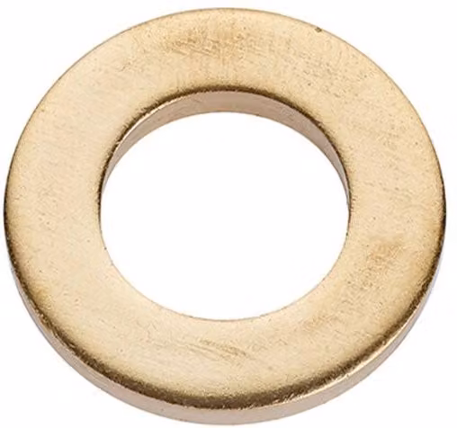 Unifix Brass Form A Flat Washers DIN 125A - M6 (6.4) - Gold, Box of 1000