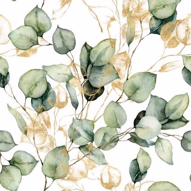 Muriva Eucalyptus Botanical Floral Wallpaper in Green