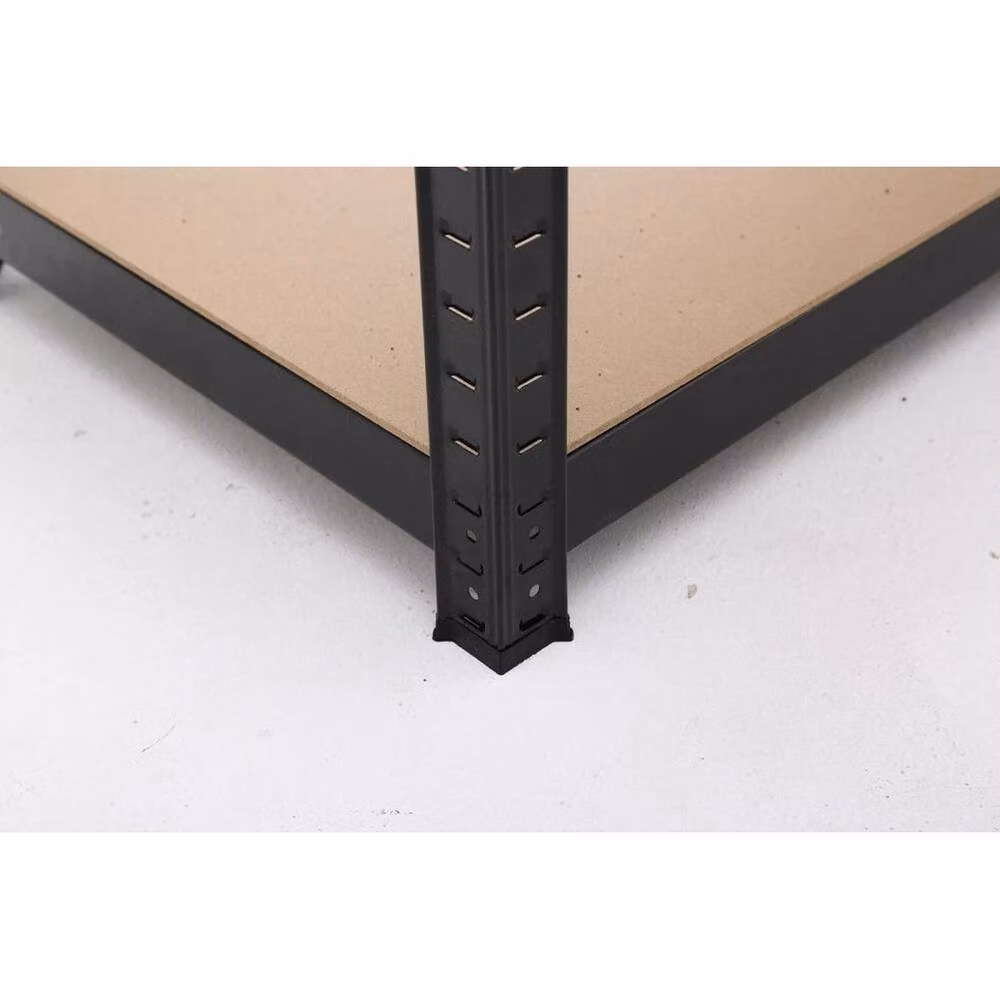 Hinsinc Black Metal and MDF Freestanding Shelving Unit with 5 Adjustable Shelves, W: 50 cm, D: 50 cm, H: 150 cm – 3