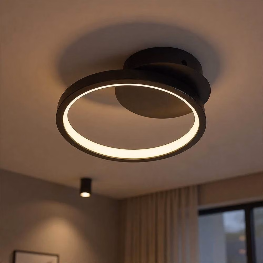 Kelvenix Modern Chic LED Ring Ceiling Light, Black – 4