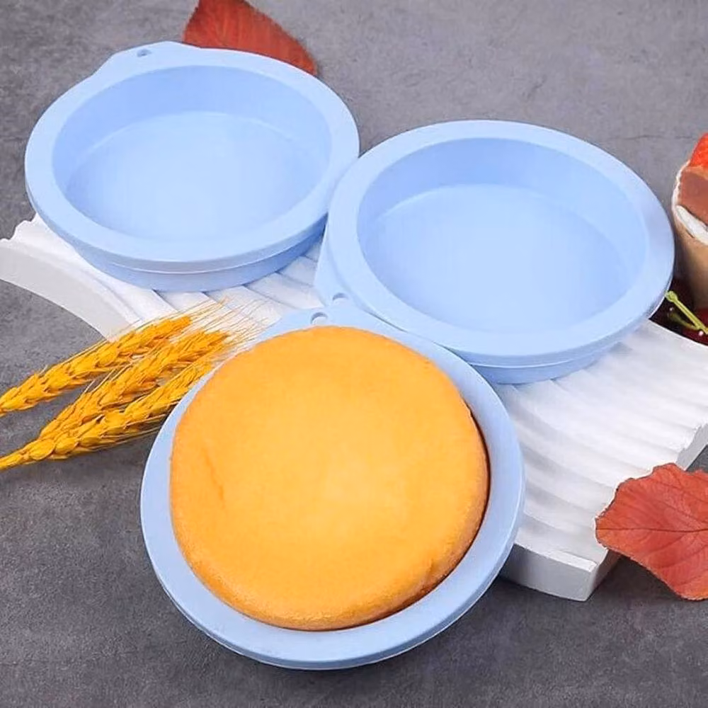 SPETLEK 4-piece Set of Round Blue Silicone Ramekins, 10.16 cm Diameter – 2