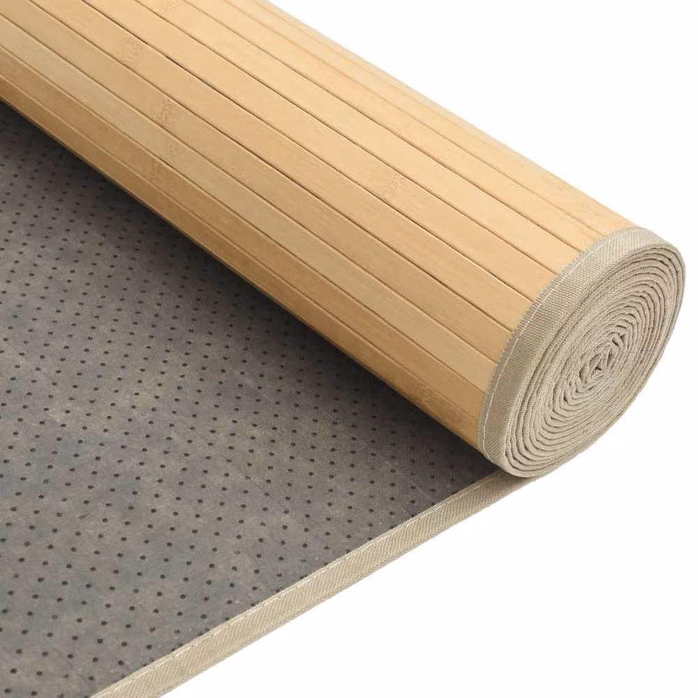 Berkfield Home Rectangular Bamboo Rug in Beige, W: 80 cm, L: 300 cm – 2