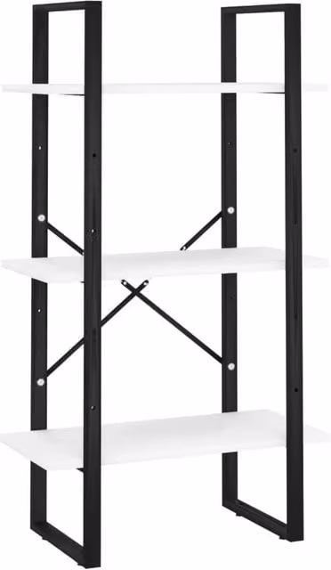 Berkfield Home White Storage Shelf with Adjustable Shelves, W/D/H: 60 x 30 x 105 cm