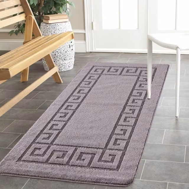 Smart Living Non Slip Plain Gel Back Mat in Dark Grey, W: 60 cm x L: 220 cm