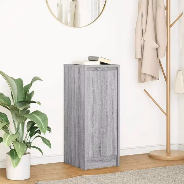 Berkfield Home Grey Sonoma Sideboard in Engineered Wood W/D/H: 29.5 x 34 x 76 cm