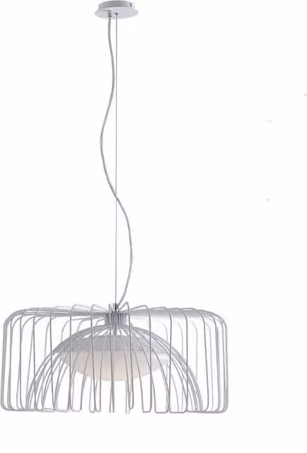 Netlighting COUGAR LED Wire Frame Pendant Ceiling Light, White, W/D/H: 50 x 50 x 26 cm