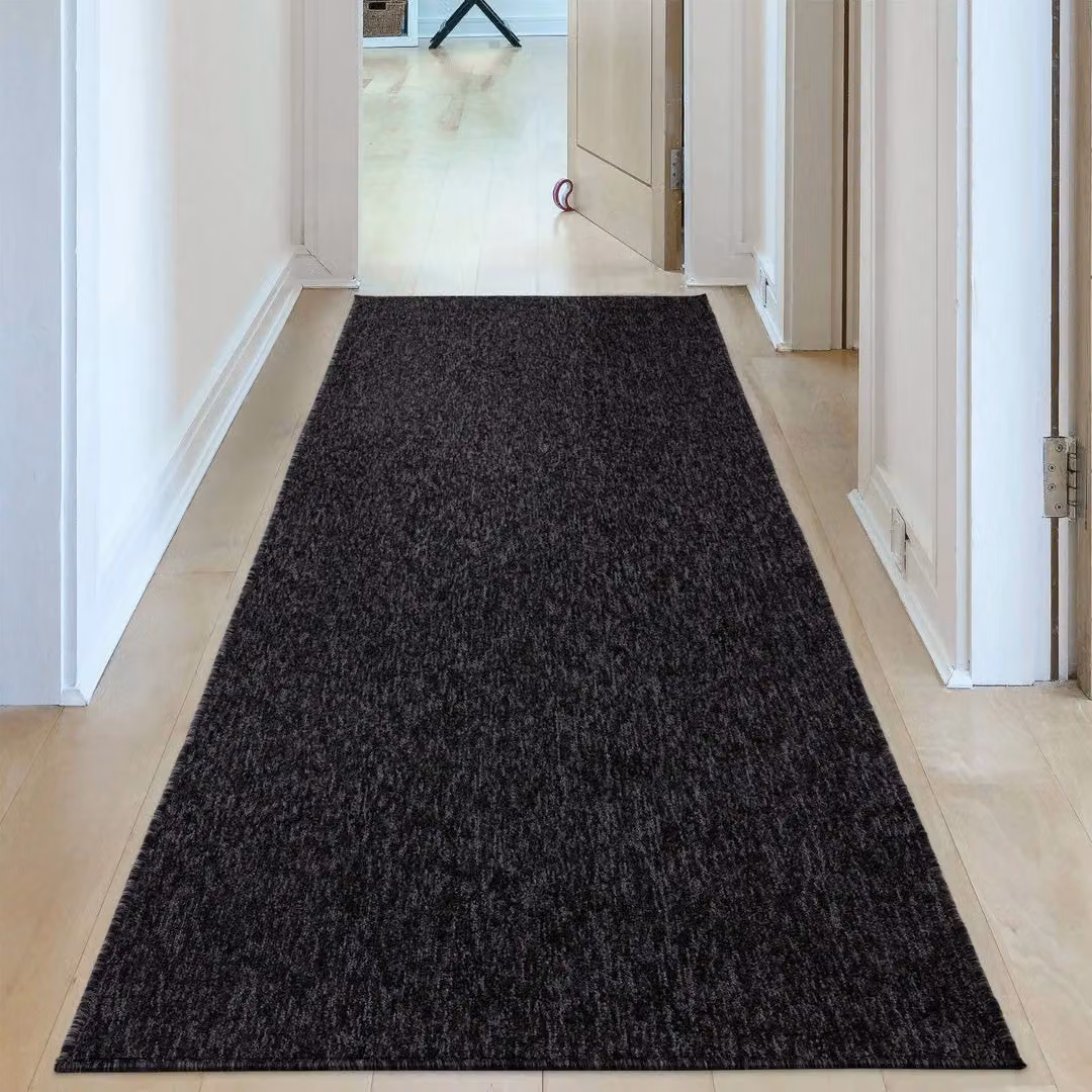 THE RUGS Flex Collection Solid Design Low Pile Rectangular Living Room Rug in Grey, W: 80 cm, L: 150 cm – 4