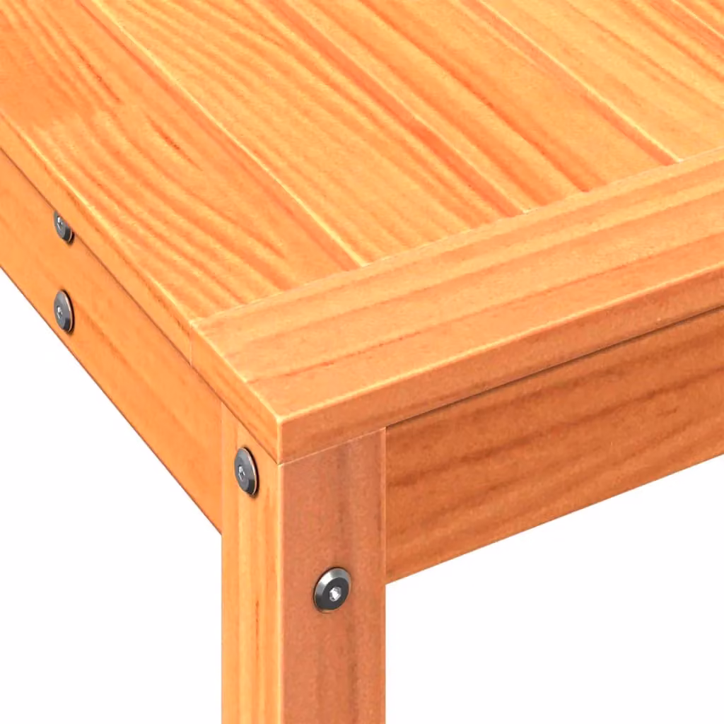 Berkfield Home Rustic Waxed Solid Pine Potting Table with Shelf, Brown, W: 82.5 cm, D: 35 cm, H: 75 cm – 3