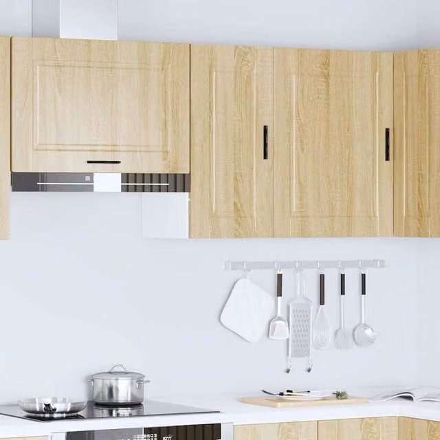 Berkfield Home Porto Sonoma Oak Kitchen Wall Cabinet, Light Oak, W/D/H: 60.0 x 31.0 x 25.0 cm