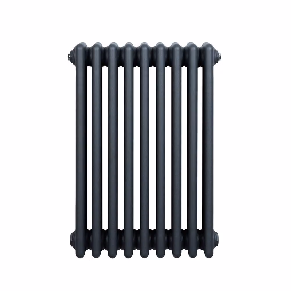 Monstershop Traditional 4 Column Steel Radiator in Anthracite Grey, H 60.0 x W 42.5 x D 42.5 cm – 2
