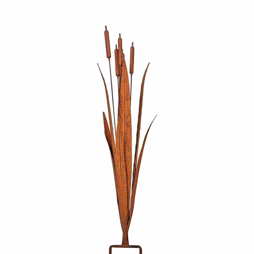 Inspirational Gifting Brown Metal Decorative Reeds Garden Stake Plant Support – 3