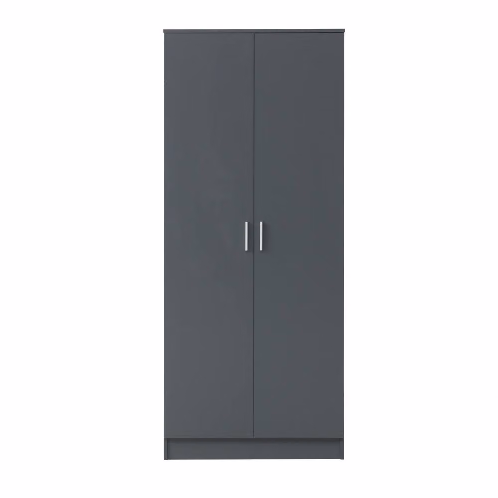 Timber Art Design Rio Costa 2 Door Double Wardrobe in Matt Grey, H 181 x W 76 x D 47 cm – 2