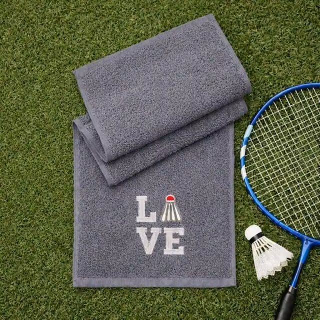 Duncan Stewart Love Sports Badminton Cotton Terrycloth Towel in Grey – 1