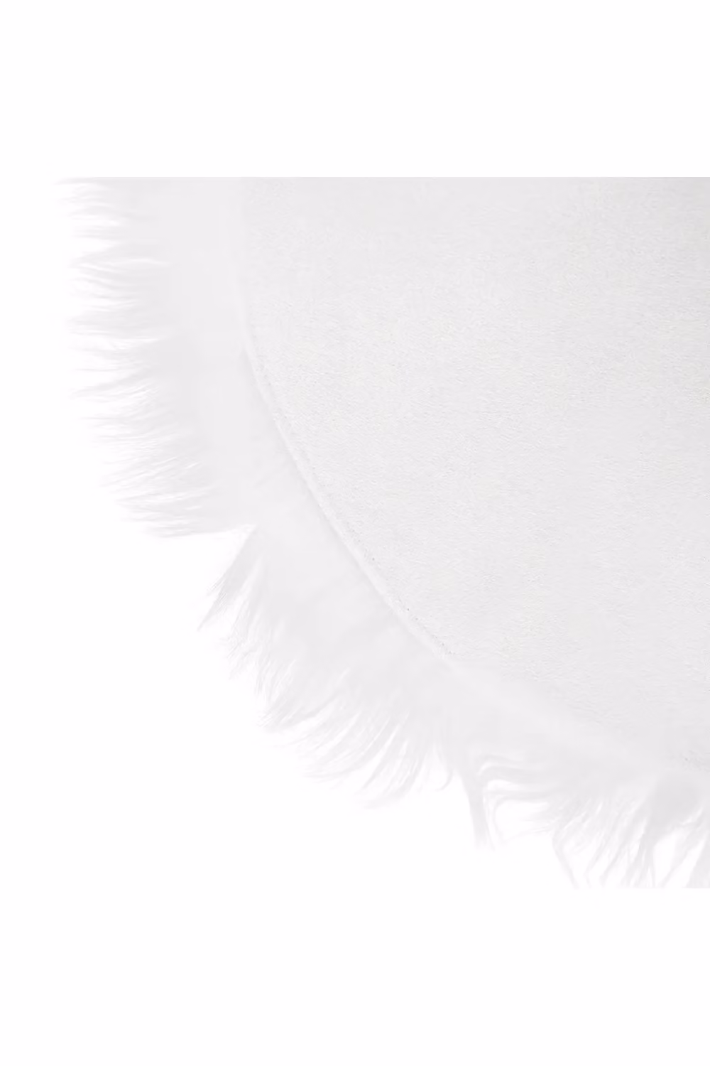 Living and Home White Faux Fur Sheepskin Curved Edge Rug, W: 60 cm, L: 150 cm – 3