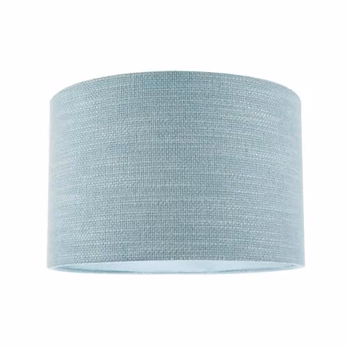Happy Homewares Modern Round Fabric Lamp Shade in Blue, W/D/H: 30 x 30 x 20 cm – 1