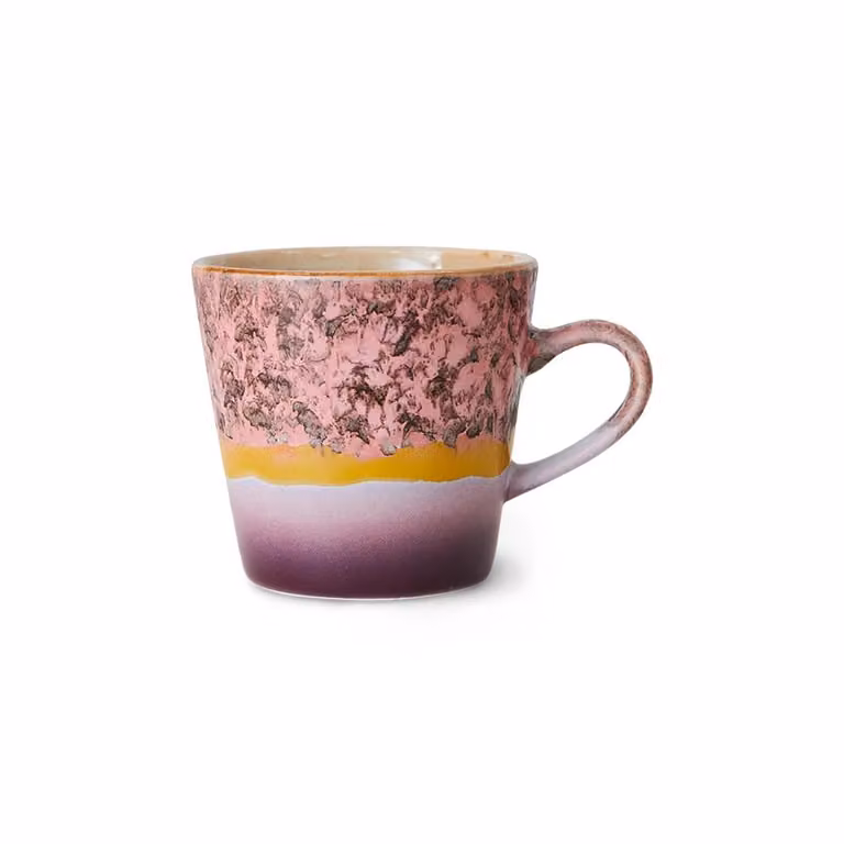 HKLIVING Blast 70s Ceramic Café Mug, Multicolour