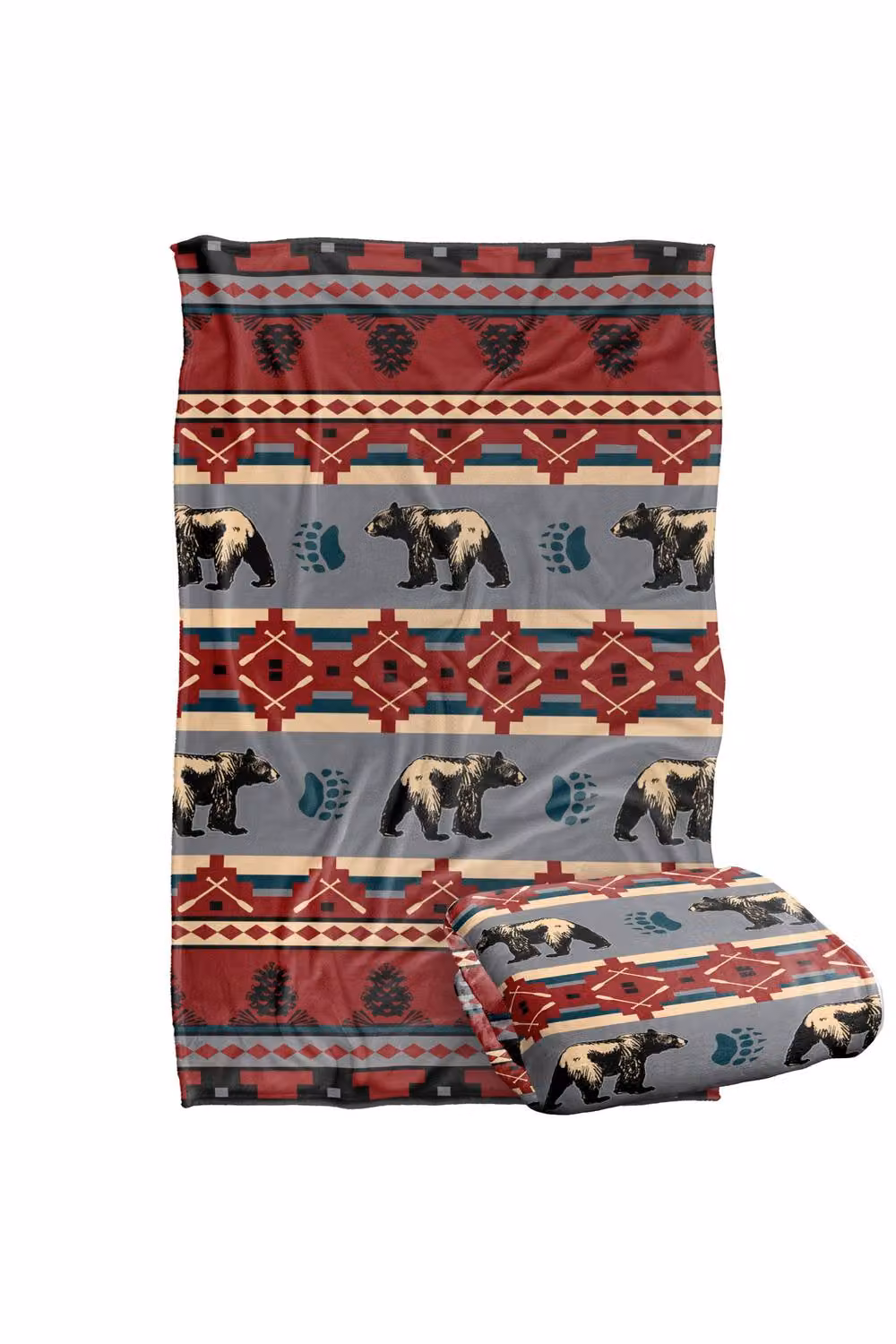 JQ Licensing Southwest Lodge Bear Silky Touch Super Soft Fleece Throw Blanket, Multicolour, W/D/H: 91 x 147 cm – 7