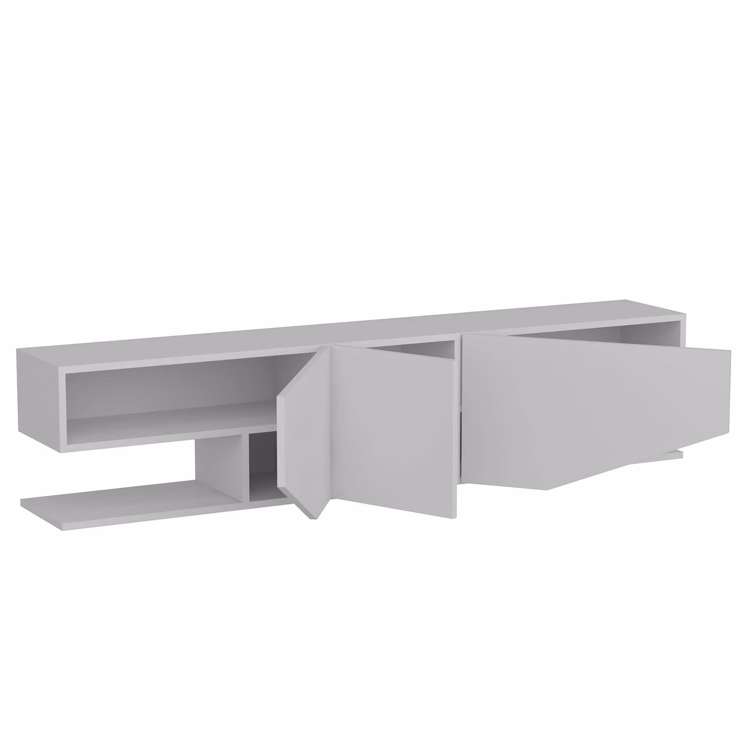 Decorotika Pearl White Glossy Wood TV Stand for TVs up to 180 cm – 3