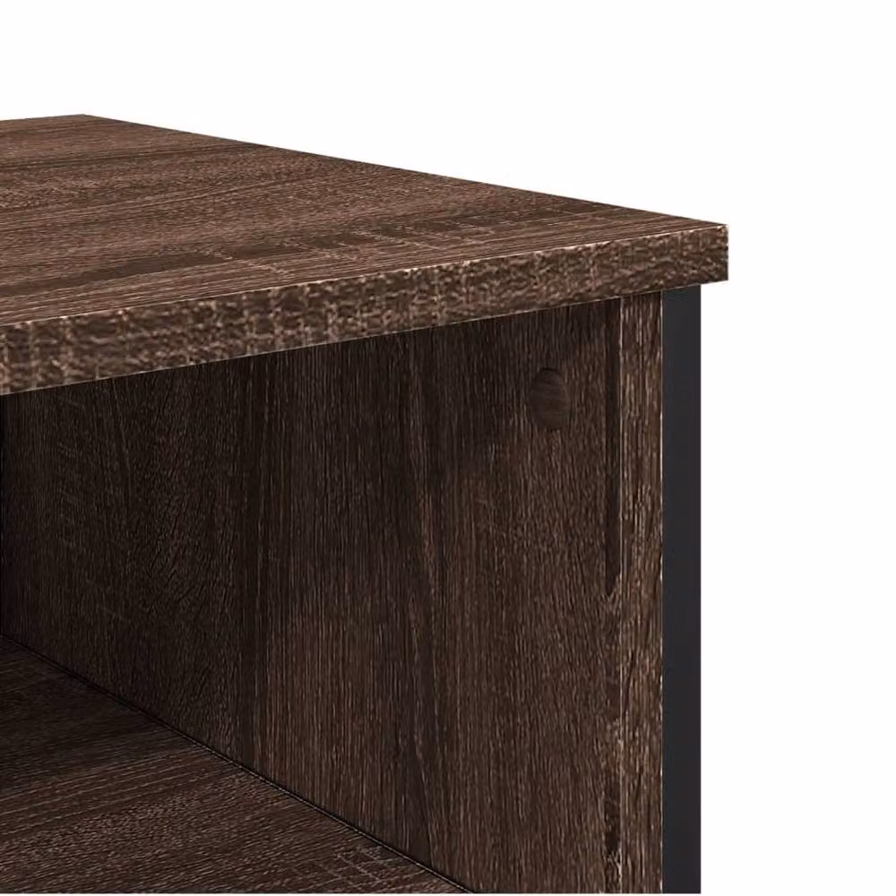 Berkfield Home Classic Console Table in Brown Oak, W/D/H: 100 x 35 x 74.5 cm – 3