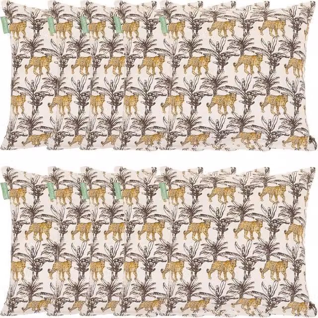Gardenista Jungle Leopard Printed Outdoor Scatter Cushion, Beige, W/D/H: 45 x 45 x 45 cm