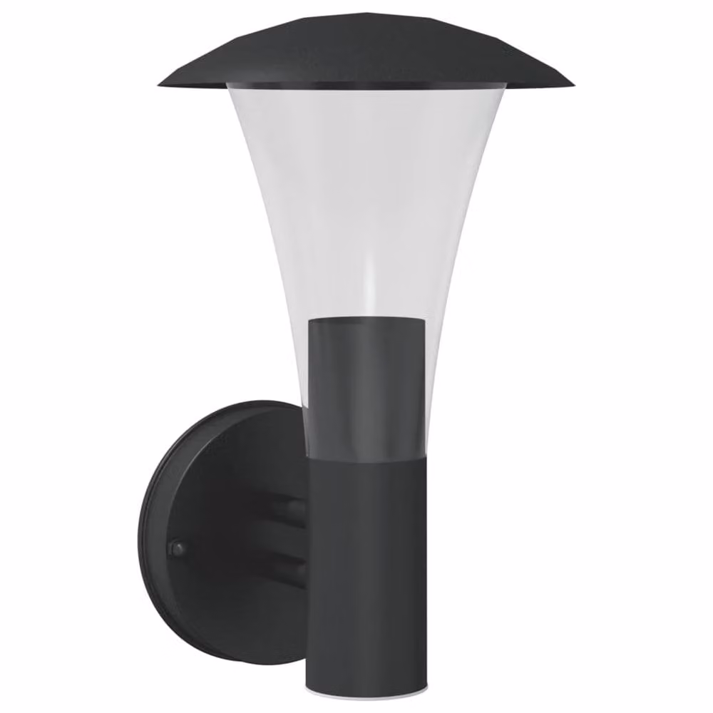 Berkfield Home Modern Black Stainless Steel Outdoor Wall Light for Garden and Wall