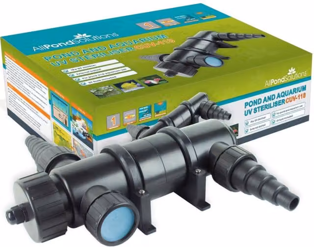 AllPondSolutions 18W Pond and Aquarium UV Steriliser CUV-118, Black