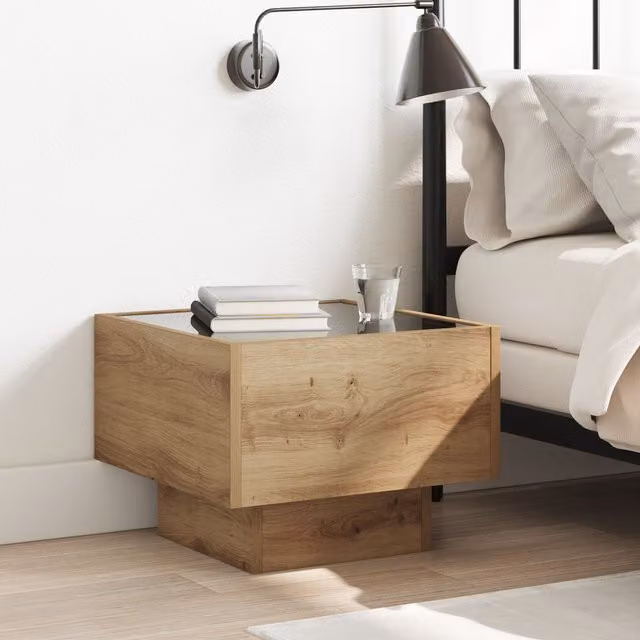Berkfield Home Artisan Oak Storage Cabinet in Brown, W/D/H: 40 x 40 x 30 cm