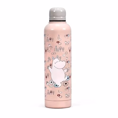 Half Moon Bay Moomin Pink Stainless Steel Vacuum Insulated Water Bottle 500ml