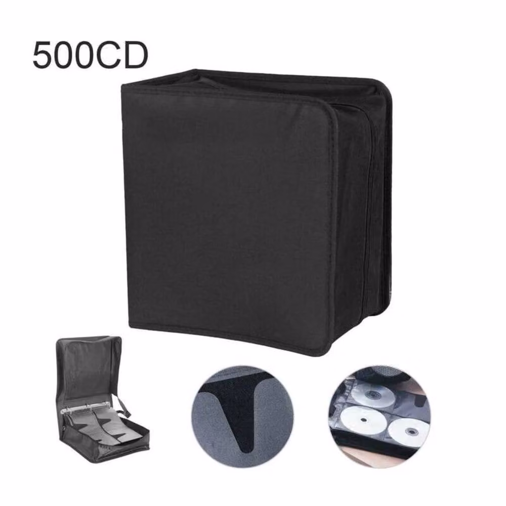 SPETLEK CD DVD Disc Storage Bag and Protector Holder for 500 Discs, Black – 2