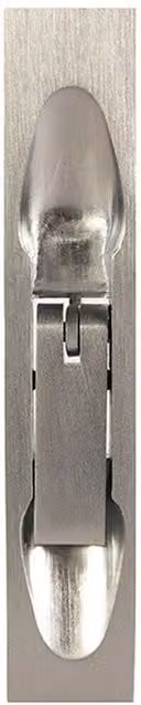 Loops Lever Action Flush Door Bolt with Flat Keep Plate in Satin Chrome, 204 x 20mm – 2