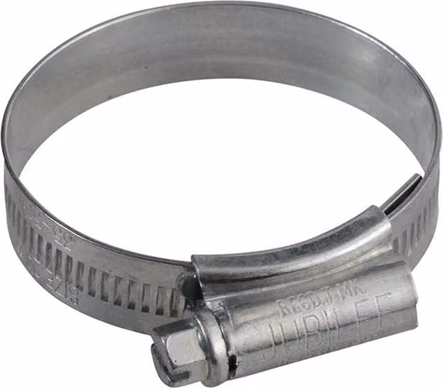 Jubilee Zinc Plated Steel Hose Clip in Metallic Silver