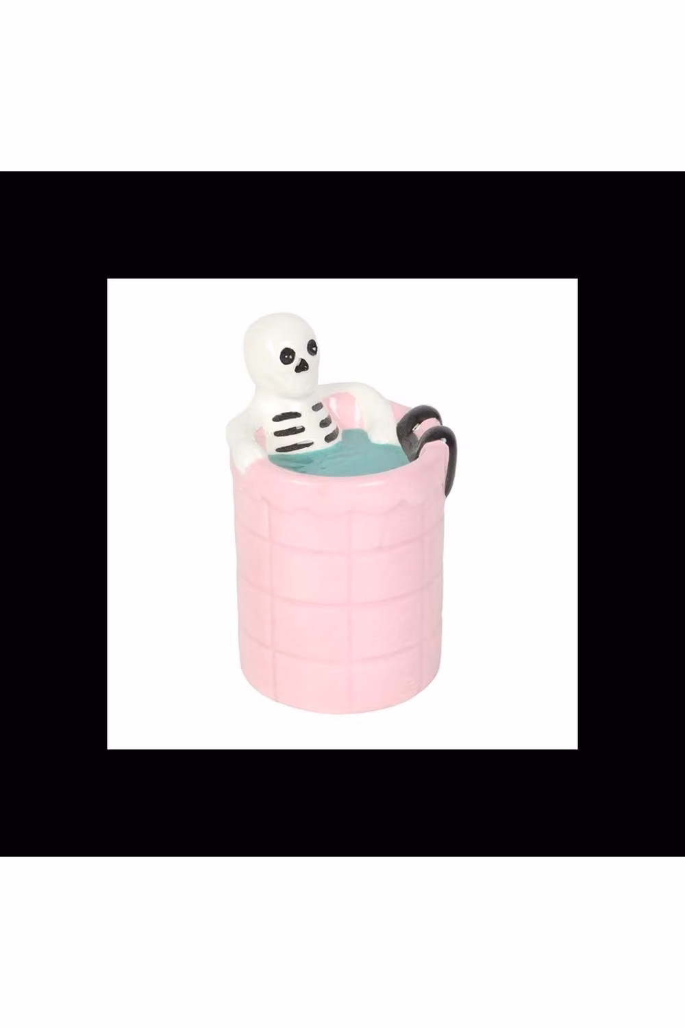 KDMD Dead Cool Skeleton Ceramic Tealight Oil Burner in Baby Pink and Petrol – 2