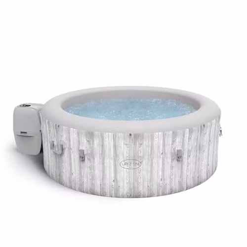 Lay-Z-Spa Fiji Grey Inflatable Round Hot Tub for 4-6 People