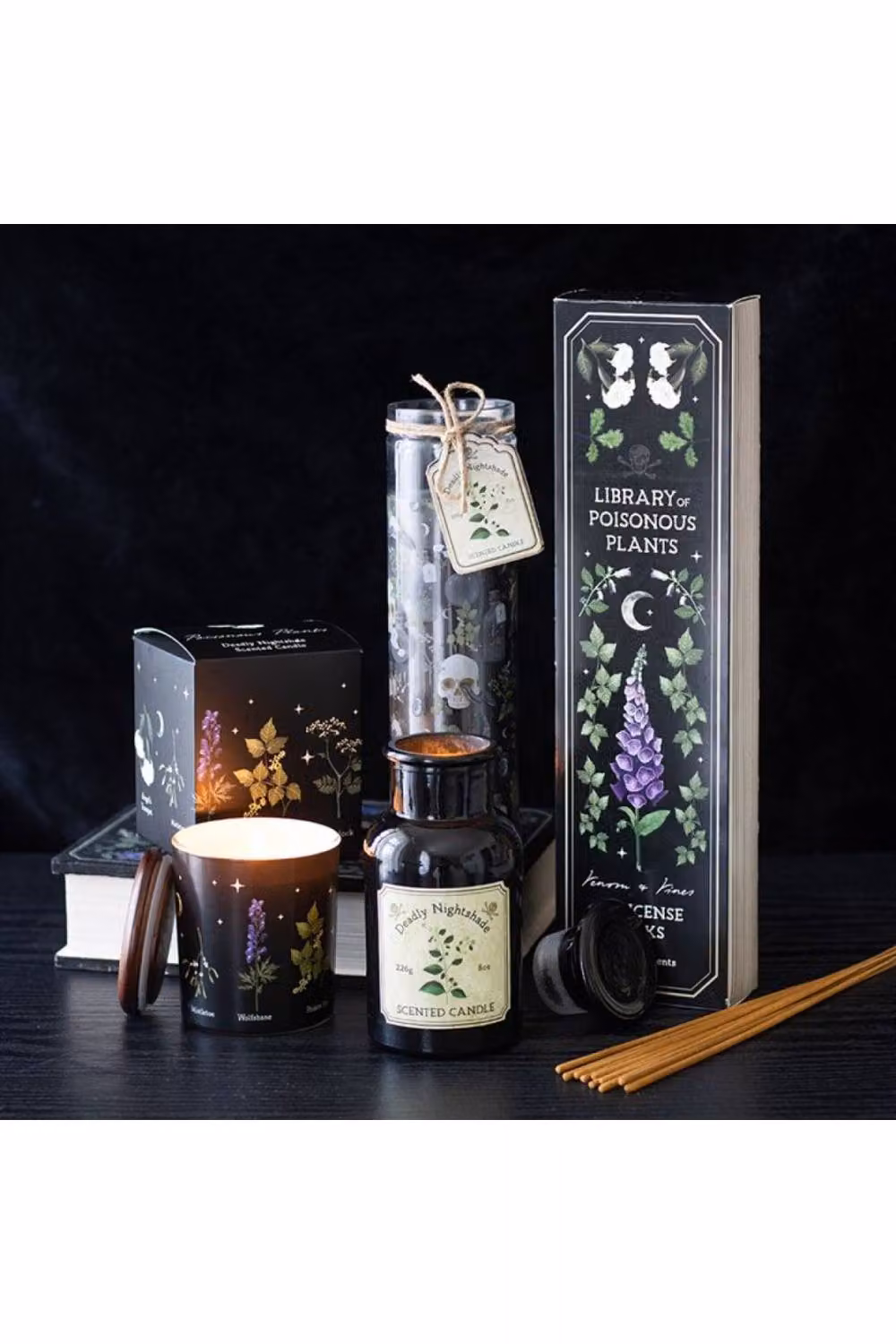 KDMD Deadly Nightshade Scented Candle in Black with Floral Fragrance – 3
