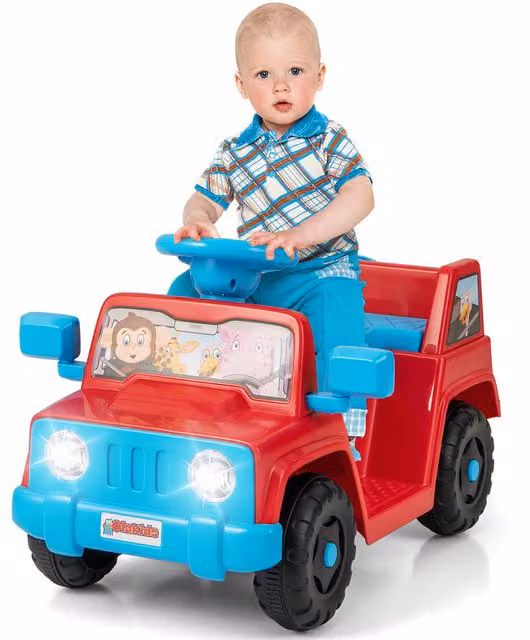 Costway Red Electric Ride On Car Toy with Light and Sound and Rechargeable Battery