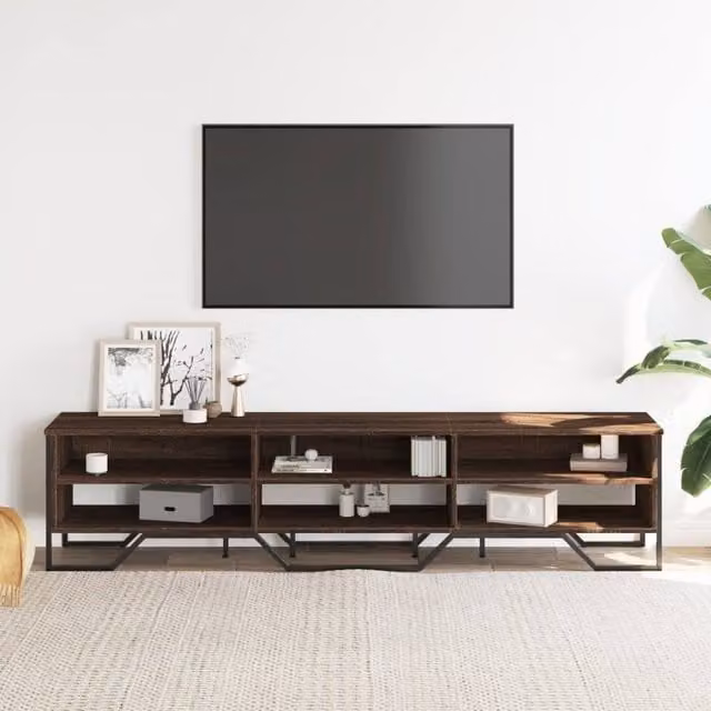 Berkfield Home Brown Oak TV Cabinet, W/D/H: 180 x 34 x 41 cm – 1
