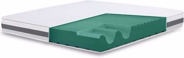 The White Stone Antibacterial Waterfoam Mattress with Temperature Regulation in White, W/D/H: 105 x 210 x 16 cm – 1