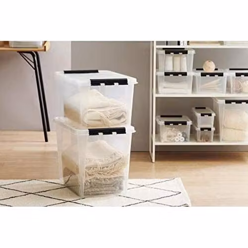 SmartStore 52L Large Plastic Storage Boxes with Lid, 5 Pack, Clear, W/D/H: 39 x 50 x 41 cm – 2