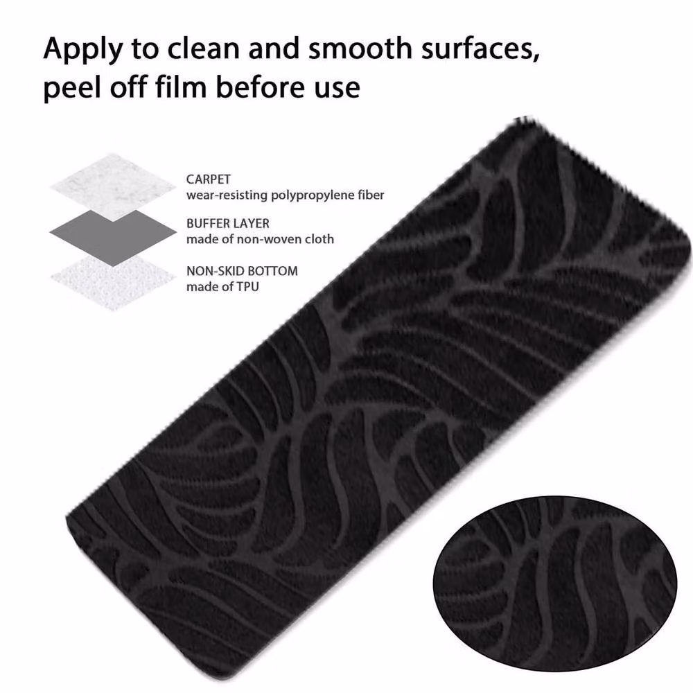 NESTLUNE 15-Piece Black Non-Slip Carpet Stair Tread Set – 5