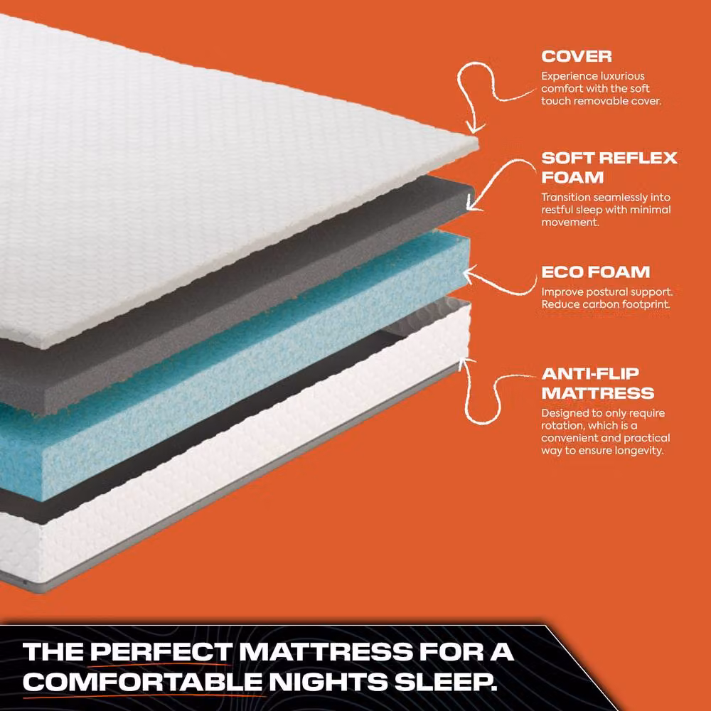 X Rocker Cool Max Foam Medium Comfort Mattress in White, W/D/H: 140 x 200 cm – 4