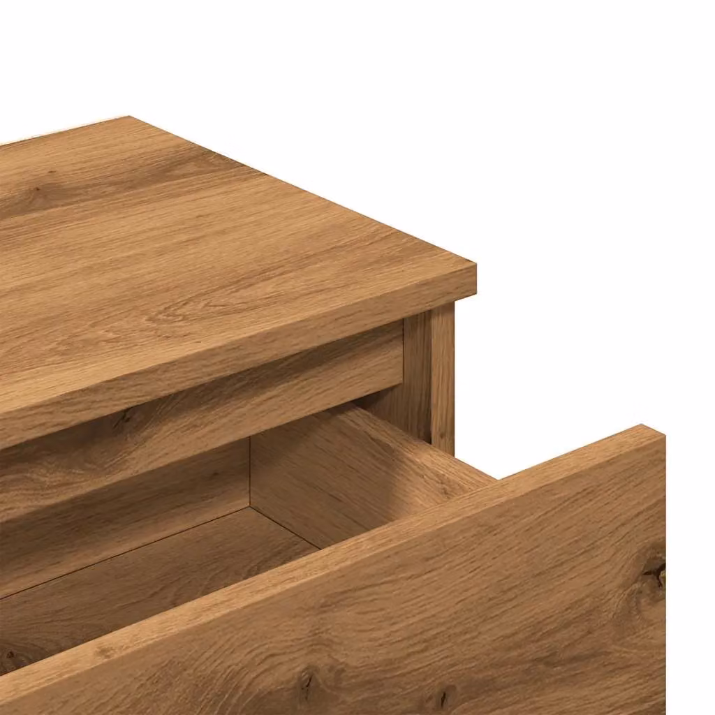 Berkfield Home Artisan Oak Bedside Cabinet in Brown, W/D/H: 40 x 30 x 39 cm – 6