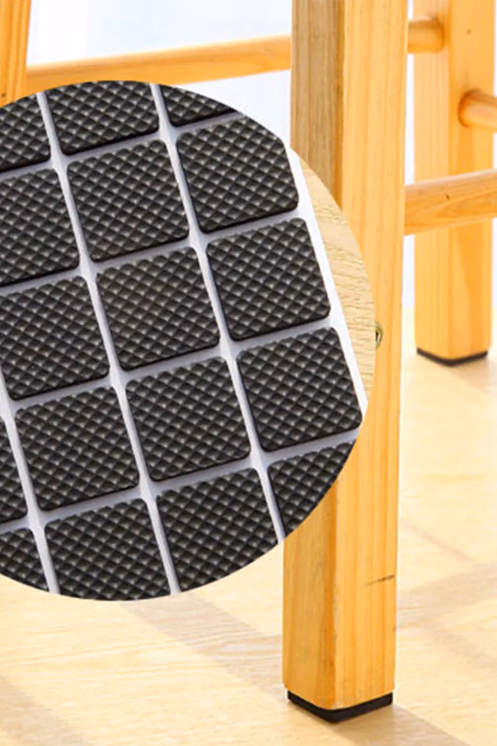Neel Blue Black Square Furniture Foam Pads for Table and Chair Legs, 22 x 22 mm – 5