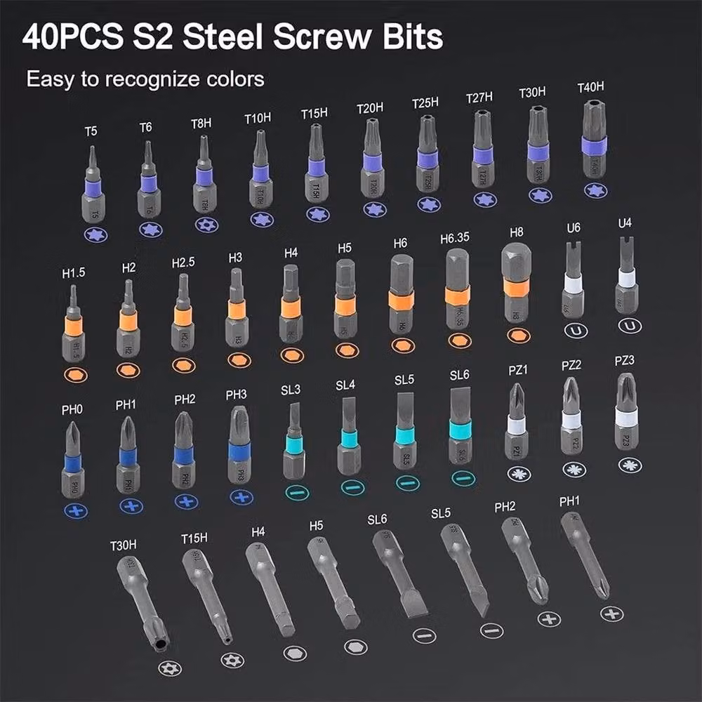 SPETLEK 42 in 1 Magnetic Ratchet Screwdriver Set in Black – 1